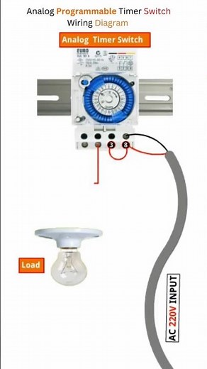Analog Programmable Timer Switch Wiring Diagram #shortvideo
