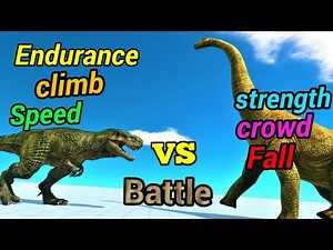Battle ability T-rex vs brachiosaurus ARBS animal revolt battle simulator