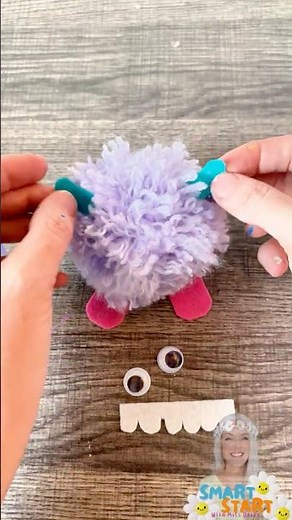 DIY Pom-Pom Monsters 👾 | Easy Yarn Craft for Kids