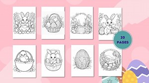 20 Printable Easter Coloring Pages for Adults and Kids - Etsy UK