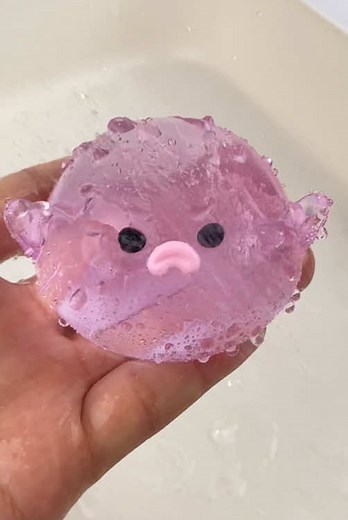 Purple Crystal Pufferfish: A Unique Squishy Delight