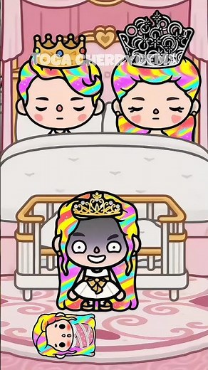 Little princess doesnt want the existence of baby princess 😱🥺💔 #tocaboca #tocalifeworld #shorts