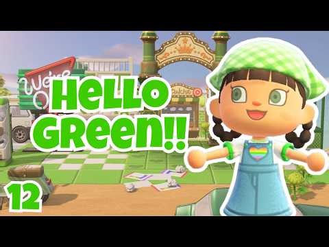 Building an All GREEN City Area! | RAINBOW Island Ep. 12 #acnh