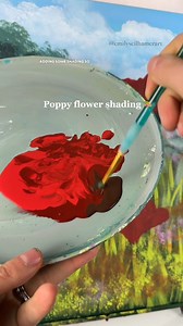 31K views · 331 reactions | [clip] Painting the shaded side of the poppies ❤️ #painting #tutorials #beginners #acrylicpainting | Emily Seilhamer Art | Facebook