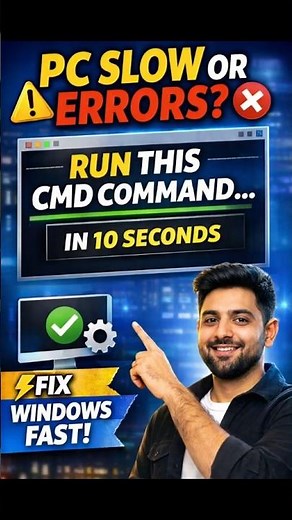 PC Slow or Showing Errors? Run This CMD Command
