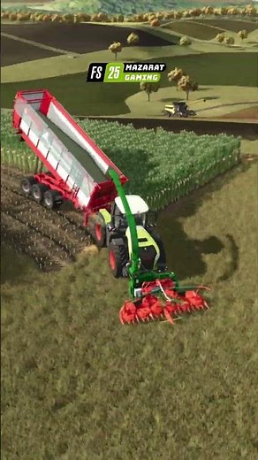 Corn Silage Harvest with a Powerful Tractor Setup! 🚜🌽#shorts