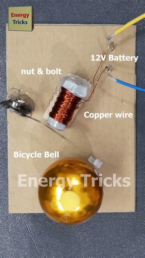 DIY Electric Bell 🔔 | Make a Simple School Bell Circuit at Home (Easy Project) #shorts