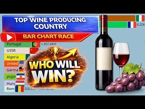 🍷Top Wine Producing Countries | Bar Chart Race (1961–2024) 🌍📊 #wineproduction