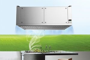 Commercial kitchen hoods built-in electrostatic precipitator filtration system