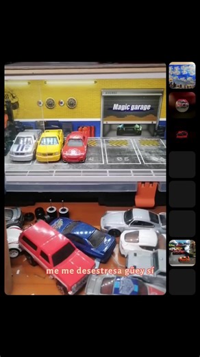 1/64 Scale Car Garage Diorama with LED Lighting