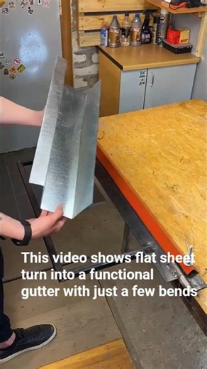 How to Make a Custom Rain Gutter in Seconds | Easy Metal Bending Hack