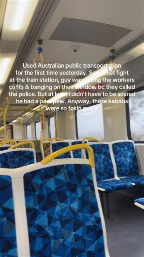 Was a tad concerned he might pull out a 🔪 but he didn’t 🙂 #australia #fight #train #publictransport #american