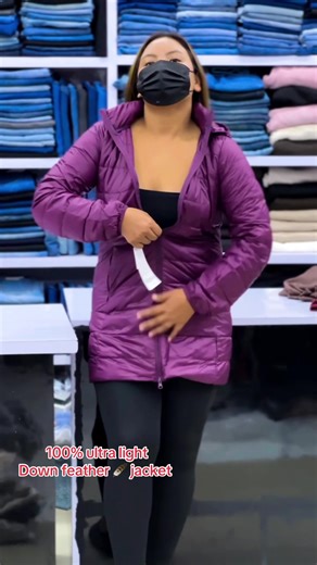 100% Ultra Light Down Feather Jacket for Women