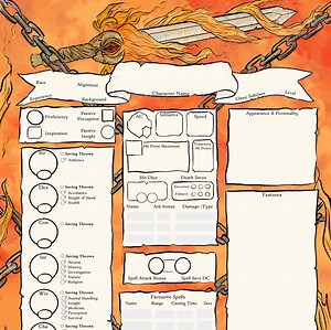 Inferno / Dnd Character Sheet PDF / Dnd 5e Character Sheet Druid Dnd Wizard Dnd Journal / Dungeons and Dragons / Tabletop RPG - Etsy