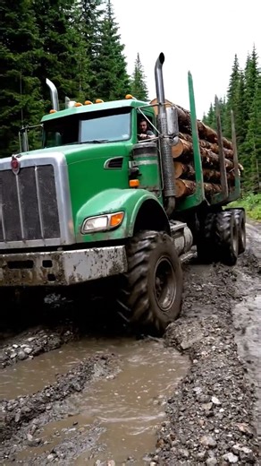 Logging Beast Head-On! 🚛 Massive Truck Smashes Through Mud Pits!