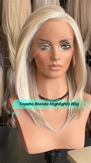 Blonde Highlights Shoulder Length Curly Wig Review