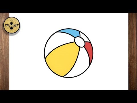 How to draw a beach ball easy step by step