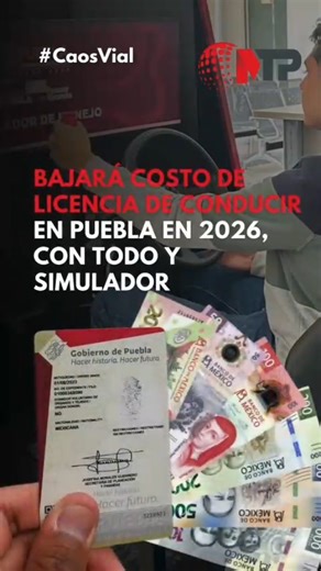 1.5K reactions · 79 comments | Bajará costo de licencia de conducir en Puebla en 2026, con todo y simulador #licenciasdeconducir #transportepublico #puebla #noticia #videoviralll | MTP Noticias | Facebook
