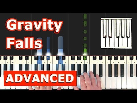 Gravity Falls - Theme - Piano Tutorial Easy - Sheet Music (Synthesia)