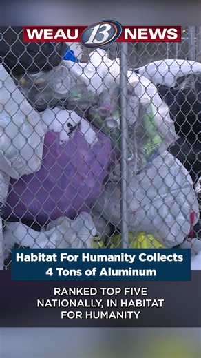 Habitat for Humanity of the Greater La Crosse Region ranked top 5 nationally in Habitat for Humanity and Novelis’ annual can aluminum recycling program. Read more here >> https://www.weau.com/2026/01/21/habitat-humanity-greater-la-crosse-region-collects-over-4-tons-aluminum-2025/ | WEAU 13 News