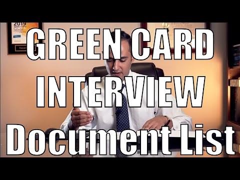 Documents to bring to your green card interview!