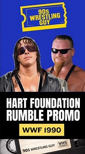 Hart Foundation Rumble Promo WWF Royal Rumble 1990 #WWE #HartFoundation #WWF #RoyalRumble #BretHart #JimNeidhart | 90s Wrestling Guy