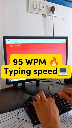 95 WPM typing speed on mechanical keyboard#wpm #typing #typingspeed #asmrcommunity #typingtest #asmr