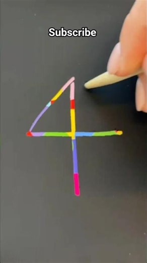 very easy drawing with number 4 🏠 #art #drawing #shorts #vairal #trending #shortsfeed #diy #house