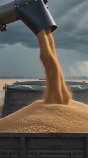 Harvesting Wheat in the Rain | Powerful Combine Truck in Action | Cinematic Farming #agriculture