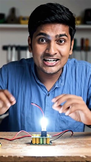 Battery + LED Jugaad 😱 Andhera Khatam! 🔥#shortsfeed #shorts