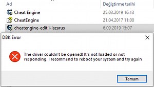 Çözüldü - Cheat Engine lazarus açılmıyor