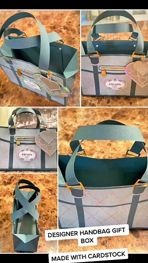 How to make a handbag gift box with a card holder inside. Full detailedtutorial on my YouTube Channel, link up on my bio. #cricut #diy #handbagdiy