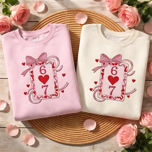 Valentine Playing Card Embroidery Design, Heart Card 6 7 Love, Romantic Card Frame, Valentine Machine Embroidery File - Etsy