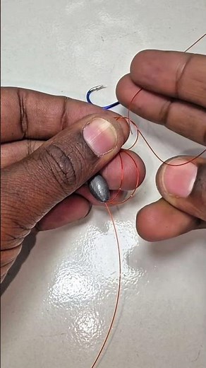 How to tie a sinker and hook knot.🎣#fishing #fishingknot #knottutorial #fishingtricks #fishingtips