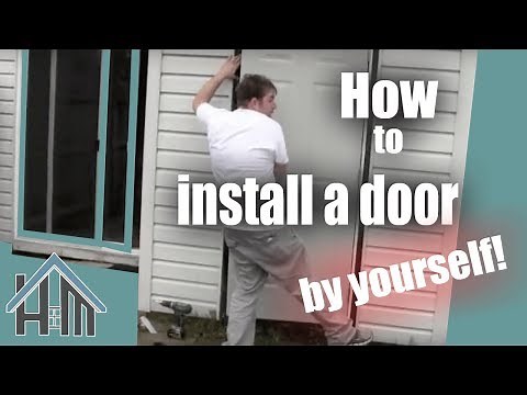 How to install an exterior door, pre-hung steel. Replace a door. The Home Mender
