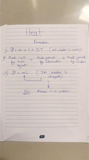 Heat Formulae #formulae #science #class10th #boardexam #exam #ssc #learn