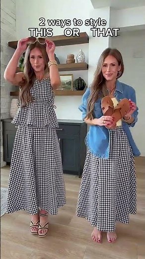 Gingham Maxi Skirt Outfit Ideas | Easy Summer Capsule Styling