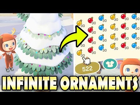 🎄 How To Get INFINITE ORNAMENTS EASY & 10 Decorated Tree Facts In Animal Crossing New Horizons