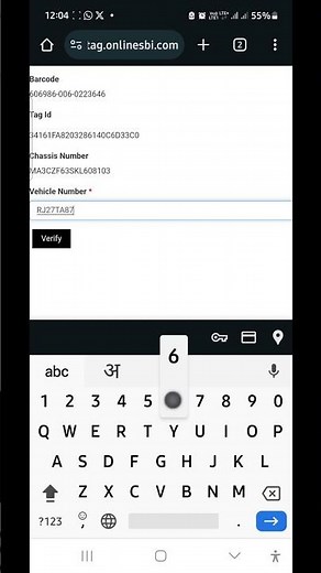 how to update vehicle number in sbi fastag
