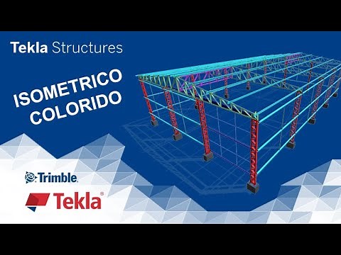 Configurando cores em desenhos do Tekla Structures