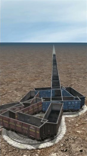 Funny Massive Train Crossing On Extreme Railroad 😵 BeamNG Train simulator 3D #shorts