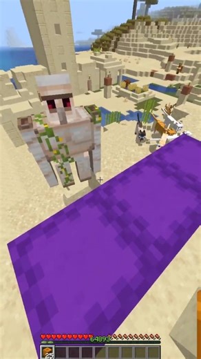 This Iron golem is not letting me summon purple shulker box golem #shorts #minecraft