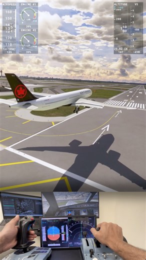 WAIT FOR THE TOUCHDOWN! 🇨🇦✈️ Air Canada A330 Lands at Toronto Pearson 😱 | MSFS #shorts