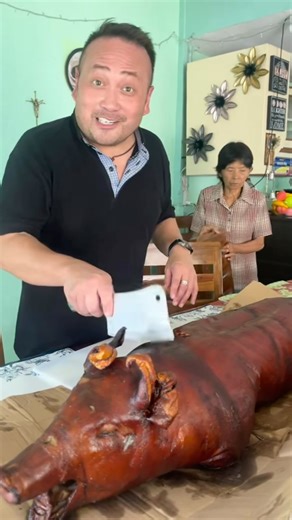 Family dinner … Filipino style 🇵🇭😏 #slowroasted #cookingpriest #chef #philippines | Plating Grace with Fr. Leo