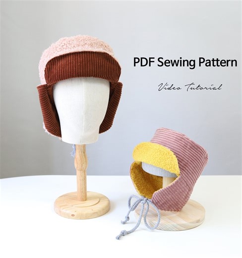 Trapper Hat PDF Sewing Pattern: Adult & Kids Sizes (video Tutorial) - Etsy