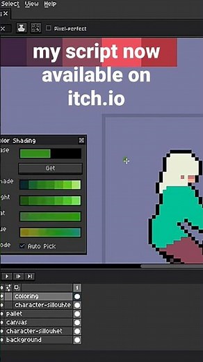 Aseprite color shading script like PyxelEdit #aseprite #pixelart #script #devlog