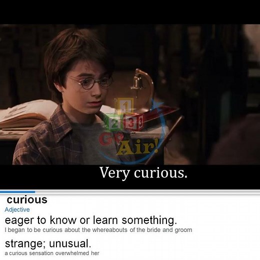 Curious - Meaning, Pronunciation, Illustration | Vocabulary | ✈️ 𝟏𝟐𝟑 𝐆𝐨 𝐀𝐢𝐫!
