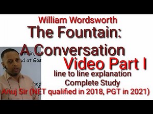 #William Wordsworth #Poem #The Fountain: A Conversation #tgt #pgt #net #Learn English #@learn