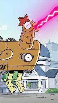 Super Duper Bunny League vs. Supercharged Robotic Chicken! #shorts