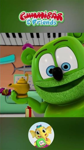 Genie Grants a Dance Wish 😂🧞 #gummybear #trendingshorts #childrenmusic #kidssongs